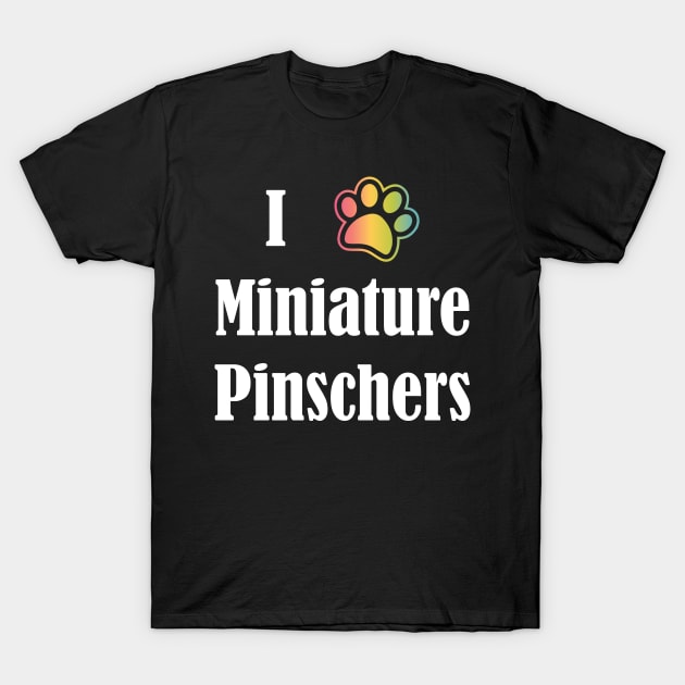 I Heart Miniature Pinschers | I Love Miniature Pinschers T-Shirt by jverdi28